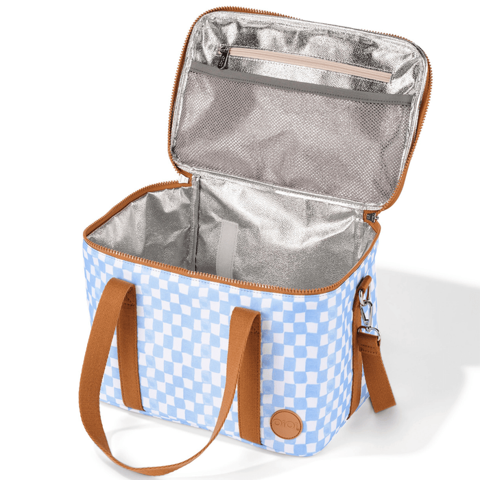 Maxi Insulated Picnic Bag/Pumping Bag - Blue Check