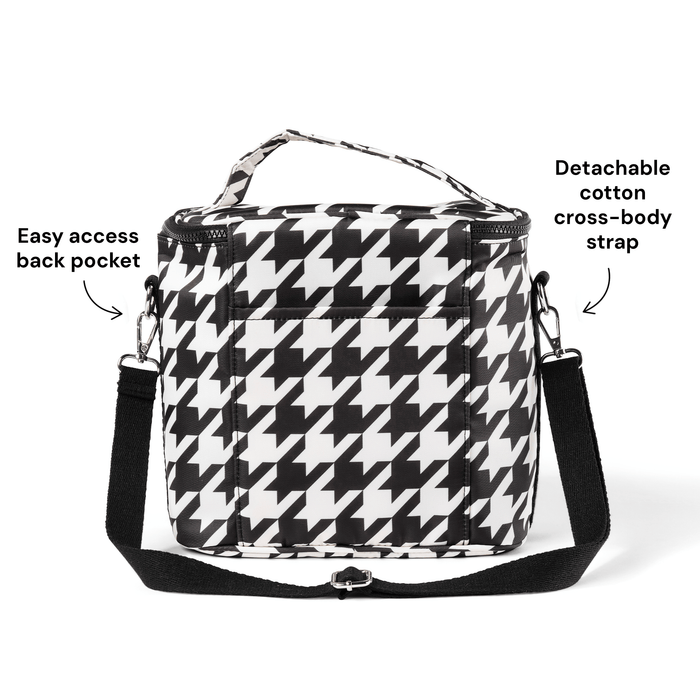 Midi Insulated Lunch Bag/Pumping Bag - Houndstooth
