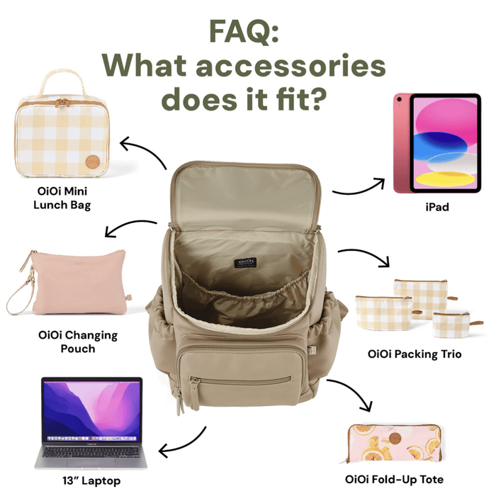 Signature Mini Backpack - Oat Vegan Leather