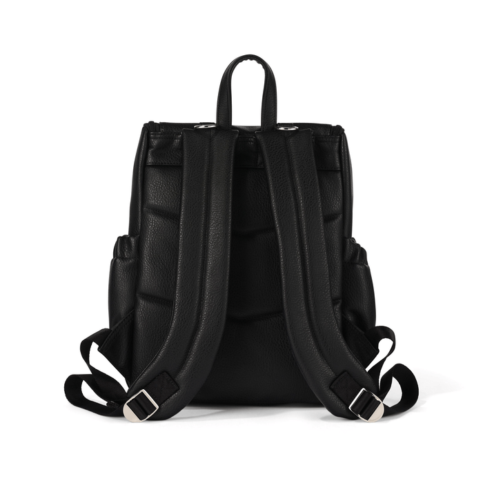 black vegan leather mini backpack Ivy keeps your essentials organized and accessible VASCHY Women's Backpack, Mini Backpack