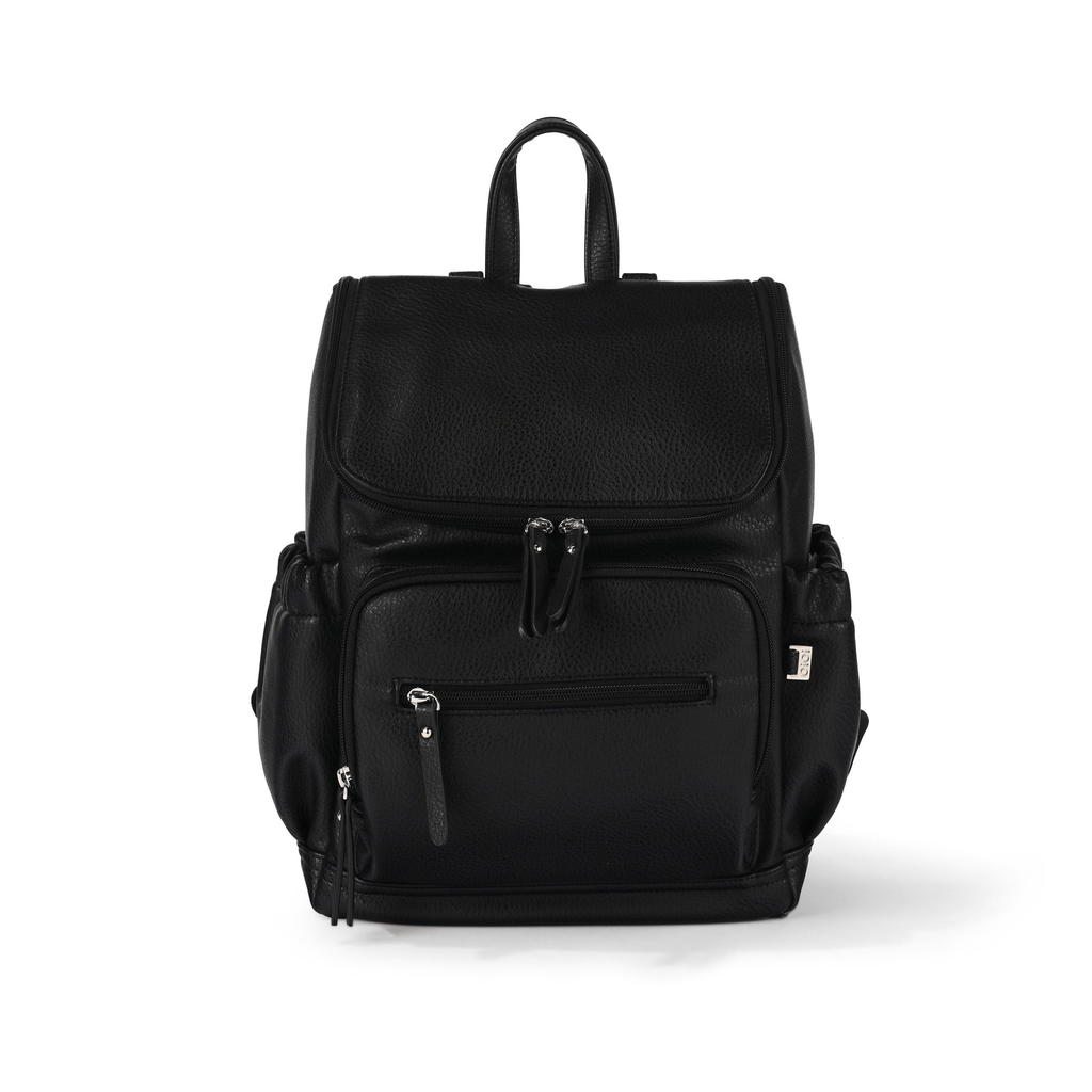 black leather baby backpack Mini Signature Commerical Folding Deep Sea functional diaper bag provides Model:SPM16II Availability_Sold Out