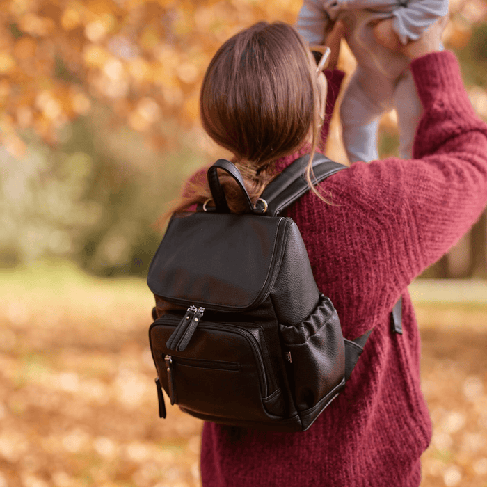 Signature Mini Backpack - Black Vegan Leather