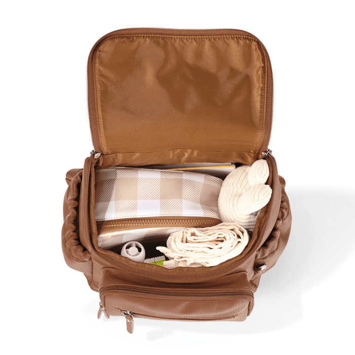 Signature Mini Backpack 2.0 - Chestnut Brown Vegan Leather