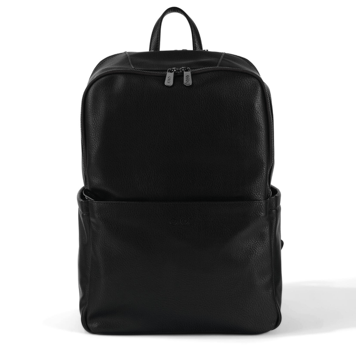 Multitasker Nappy Backpack - Black Vegan Leather