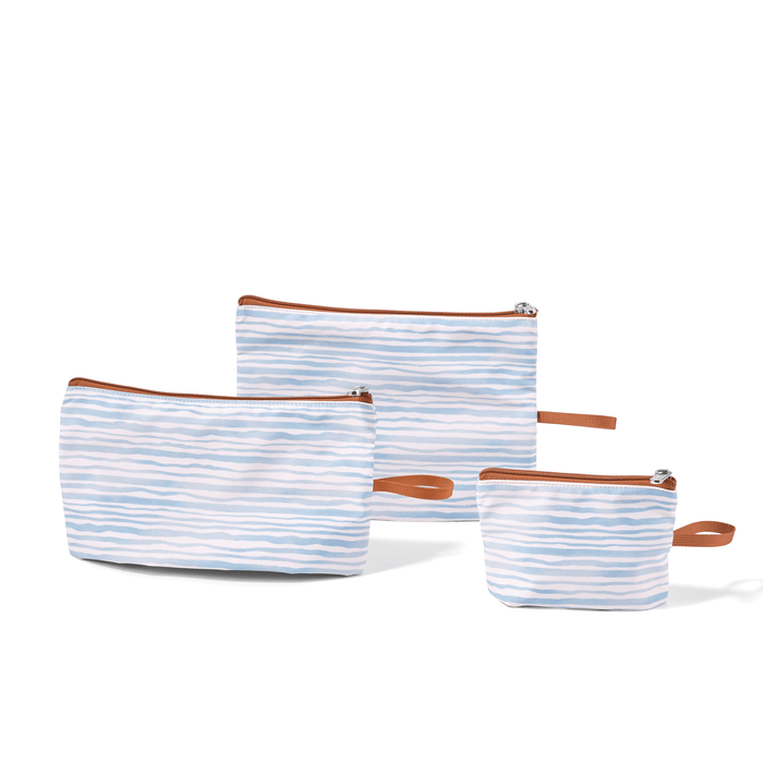 Packing Pouch Trio - Blue Stripe (PRE-ORDER FOR FEBRUARY DELIVERY)
