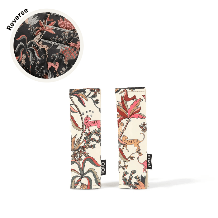 Reversible Pram Harness Cover Set - Jungle Black/White
