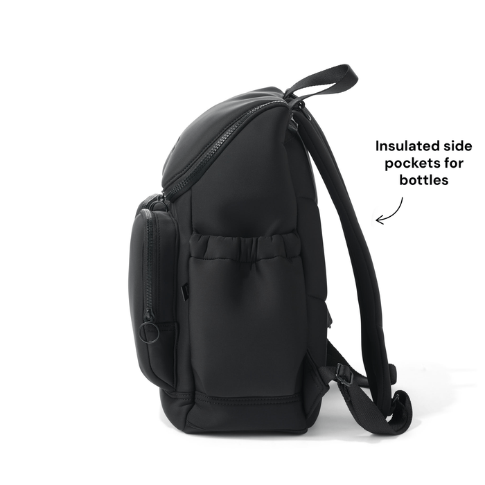 Signature Nappy Backpack - Black Neoprene
