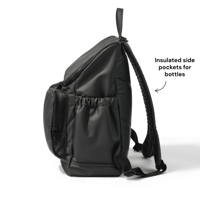 Signature Nappy Backpack - Black Weatherproof