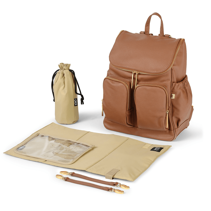 Signature Nappy Backpack - Terracotta Genuine Leather