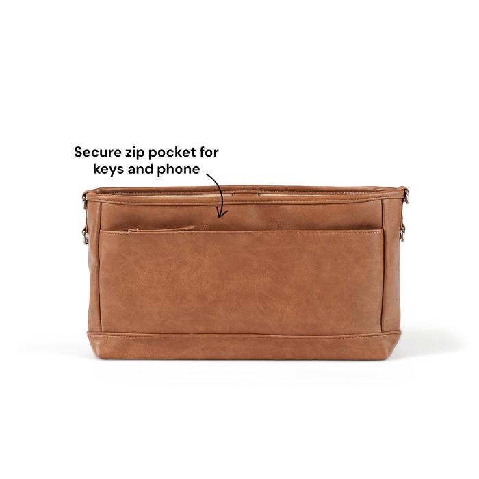 Signature Pram Caddy - Tan Vegan Leather