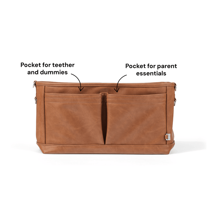 Signature Pram Caddy - Tan Vegan Leather