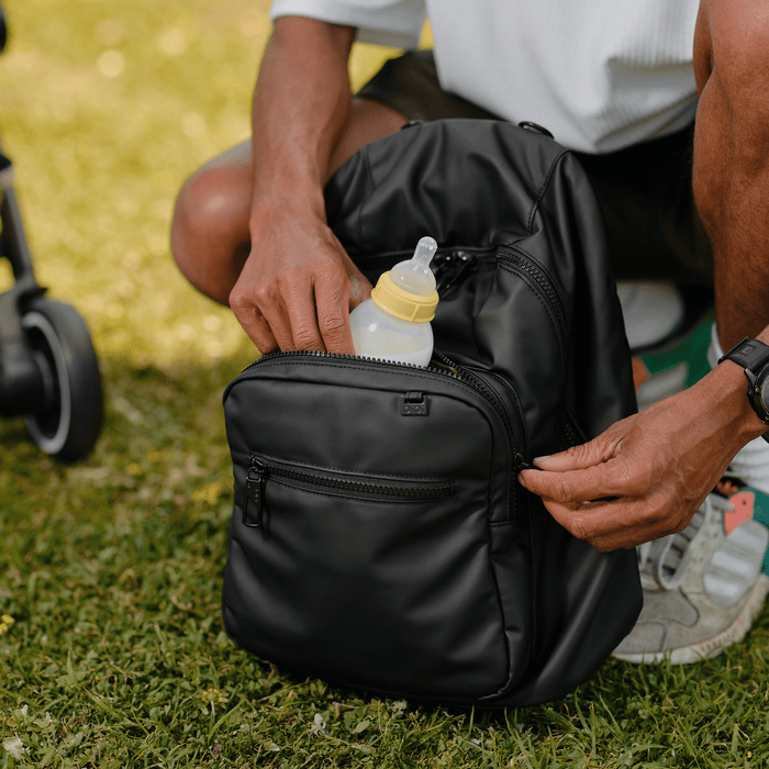 Traveller Nappy Backpack - Black Weatherproof